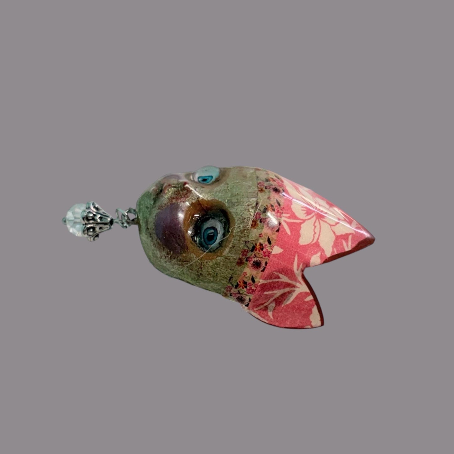 Handpainted Monster Fridge Magnet: Crowned Creepling Fae Goblin