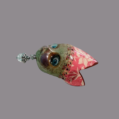 Handpainted Monster Fridge Magnet: Crowned Creepling Fae Goblin