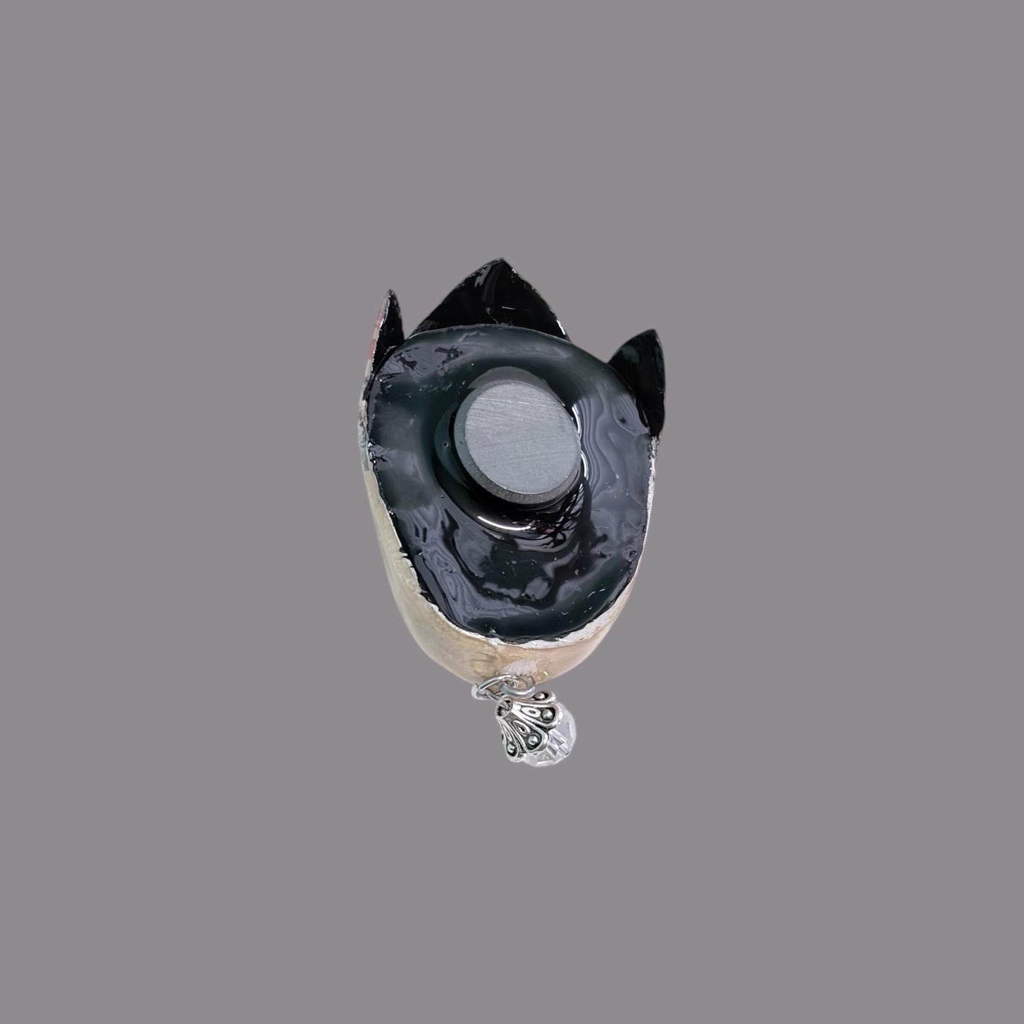 Handpainted Monster Fridge Magnet: Crowned Creepling Fae Goblin