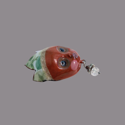 Handpainted Monster Fridge Magnet: Crowned Creepling Fae Goblin