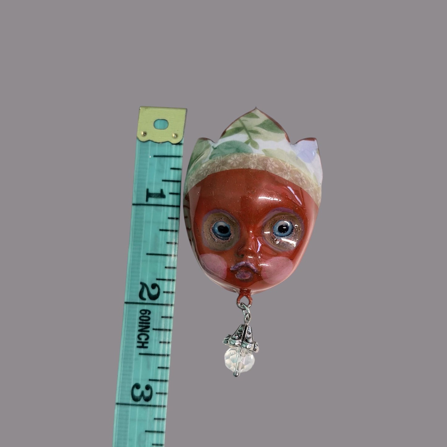 Handpainted Monster Fridge Magnet: Crowned Creepling Fae Goblin
