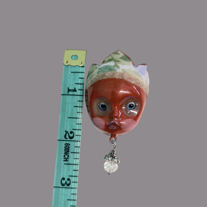 Handpainted Monster Fridge Magnet: Crowned Creepling Fae Goblin