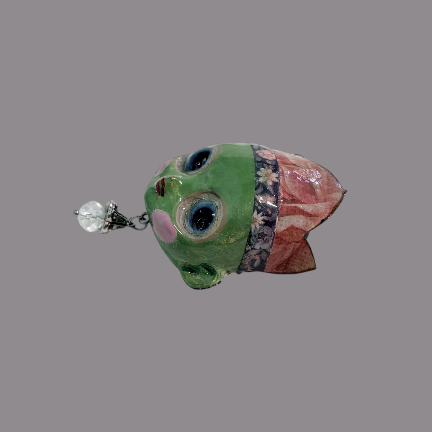Handpainted Monster Fridge Magnet: Crowned Creepling Fae Goblin