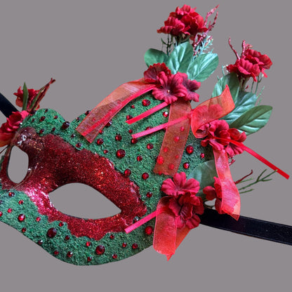 Woodland Fairy Mask | Moss Masquerade Mask | Fantasy Costume Accessory | Renaissance Faire Costume | Fairy Festival