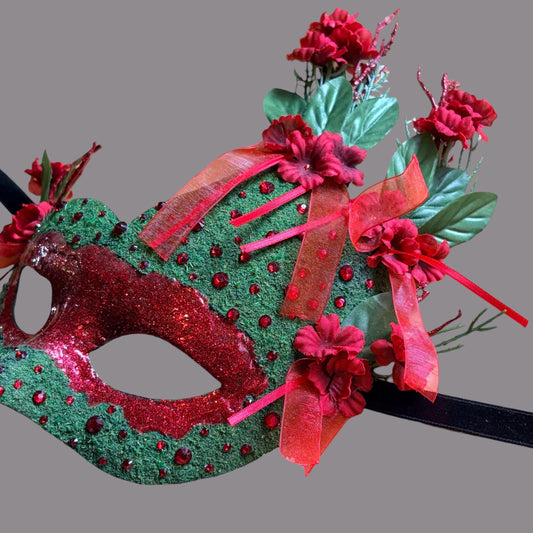 Woodland Fairy Mask | Moss Masquerade Mask | Fantasy Costume Accessory | Renaissance Faire Costume | Fairy Festival