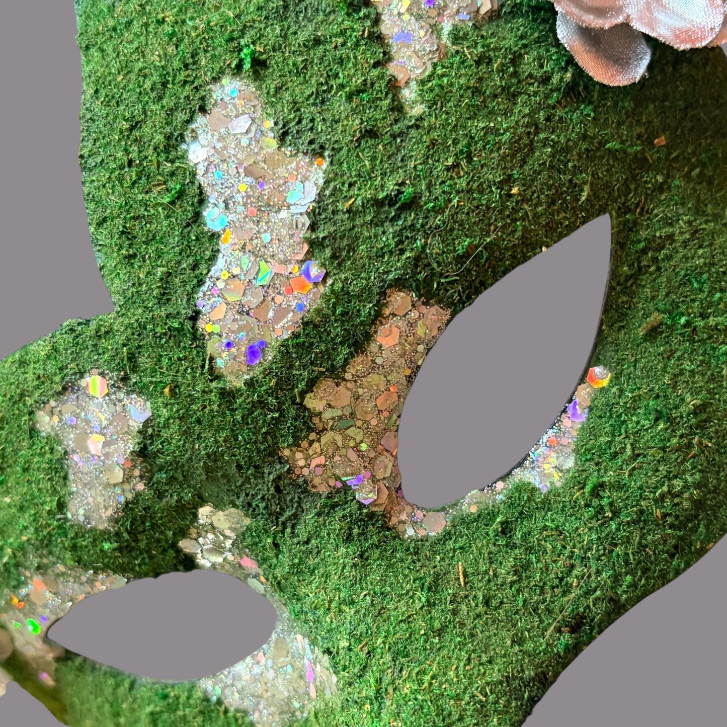 Woodland Fairy Mask | Moss Masquerade Mask | Fantasy Costume Accessory | Renaissance Faire Costume | Fairy Festival
