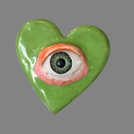 Handmade Creepling Heart Magnet: Quirky One-Eyed Sculpture, Collectible Gift  Monster