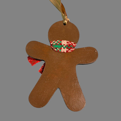 One Eyed Gingerbread Man Ornament | Christmas Tree Decoration | Whimsical Holiday Decor | Hand Painted Folk Art Ornament | Creepy Cute