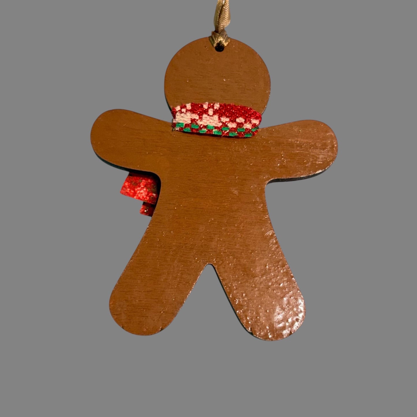 One Eyed Gingerbread Man Ornament | Christmas Tree Decoration | Whimsical Holiday Decor | Hand Painted Folk Art Ornament | Creepy Cute