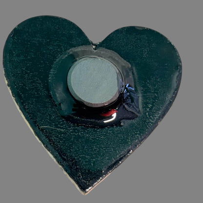 Handmade Creepling Heart Magnet: Quirky Two-Eyed Sculpture, Collectible Gift  Monster