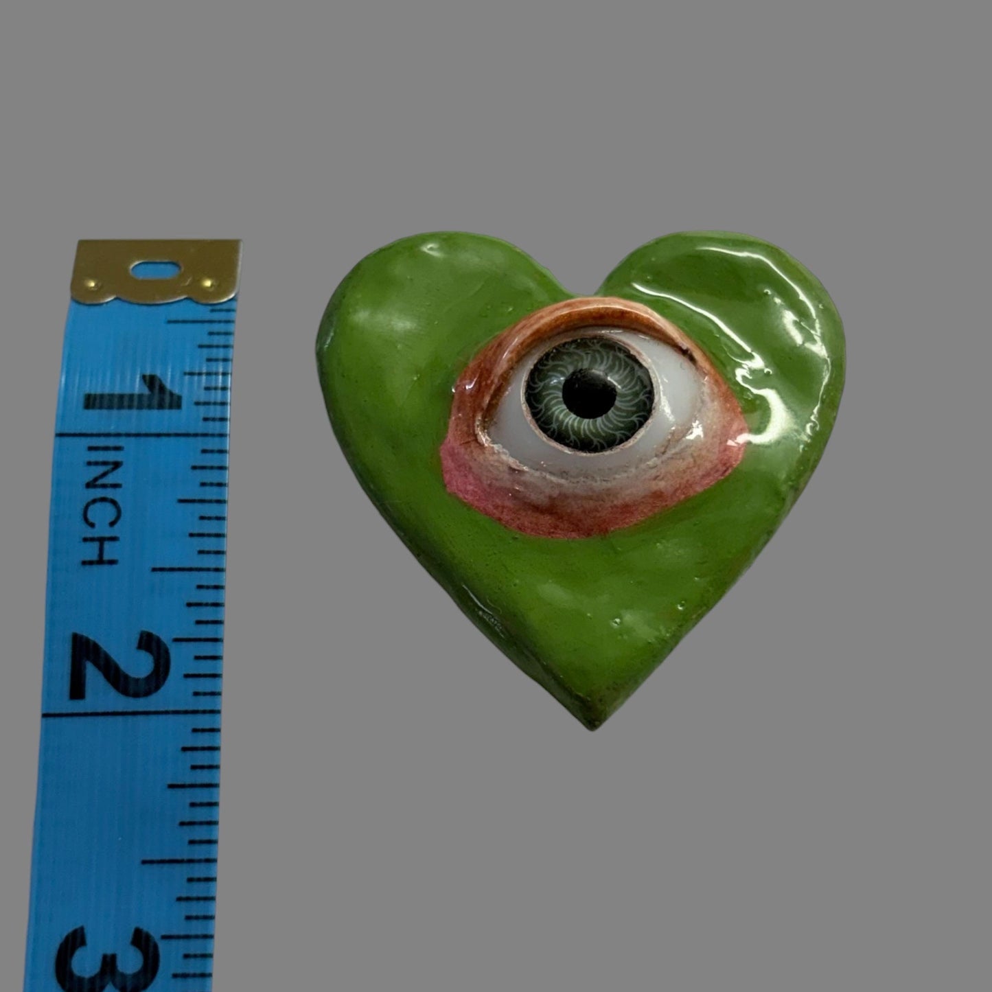 Handmade Creepling Heart Magnet: Quirky One-Eyed Sculpture, Collectible Gift  Monster