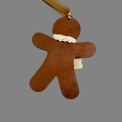 One Eyed Gingerbread Man Ornament | Christmas Tree Decoration | Whimsical Holiday Decor | Hand Painted Folk Art Ornament | Creepy Cute