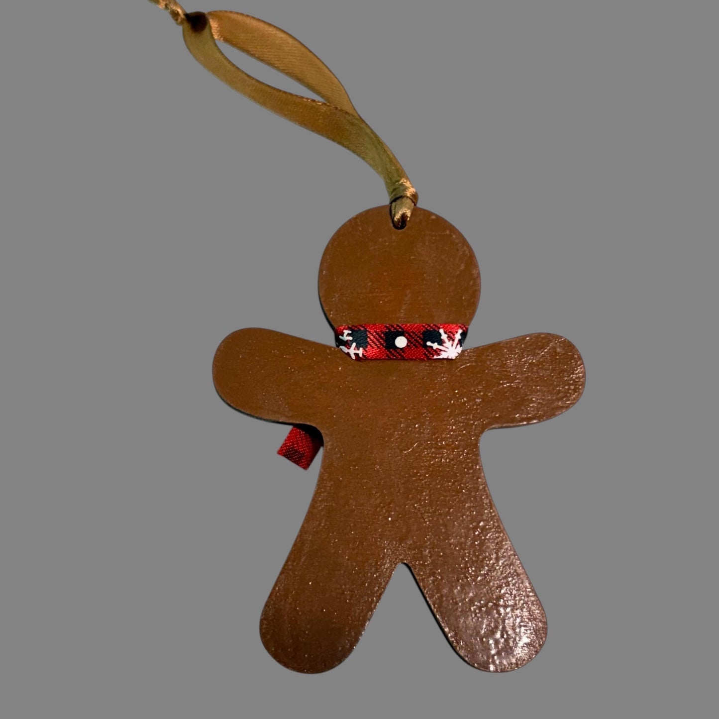 One Eyed Gingerbread Man Ornament | Christmas Tree Decoration | Whimsical Holiday Decor | Hand Painted Folk Art Ornament | Creepy Cute