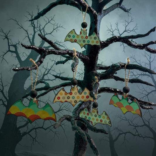 Whimsical Bat Ornament Set