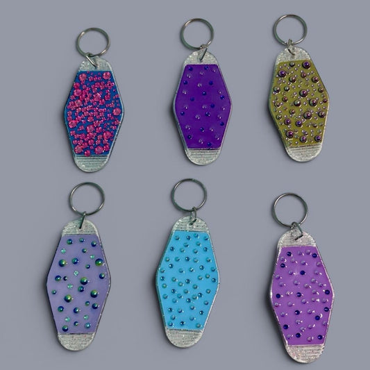 Whimsical Fairy Vintage style Hotel Motel Keychain