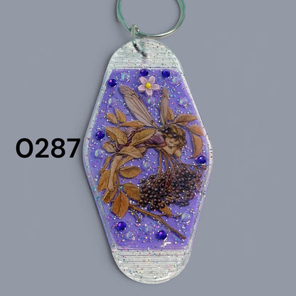 Whimsical Fairy Vintage style Hotel Motel Keychain