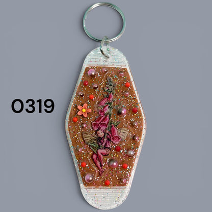 Whimsical Fairy Vintage style Hotel Motel Keychain