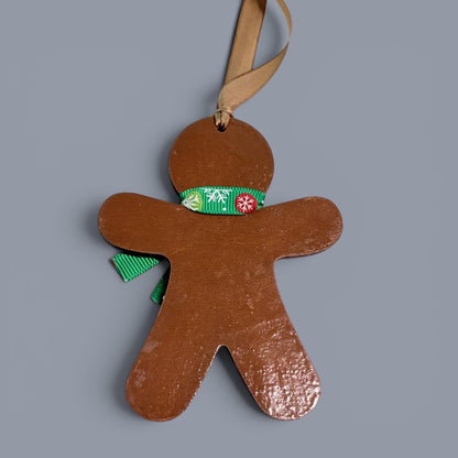 Hand-Painted One-Eyed Gingerbread Man Ornament