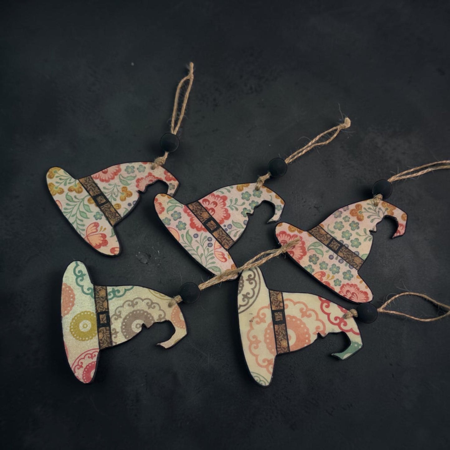 Witch Hat Ornament Set