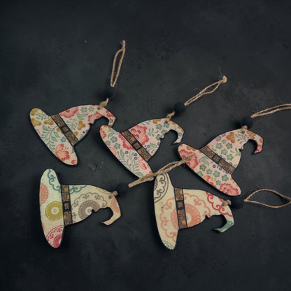 Witch Hat Ornament Set