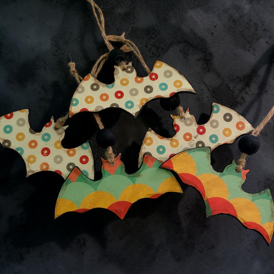 Whimsical Bat Ornament Set