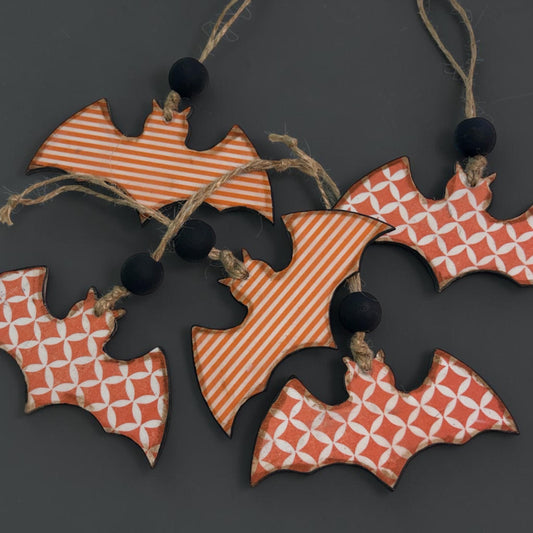 Whimsical Bat Ornament Set