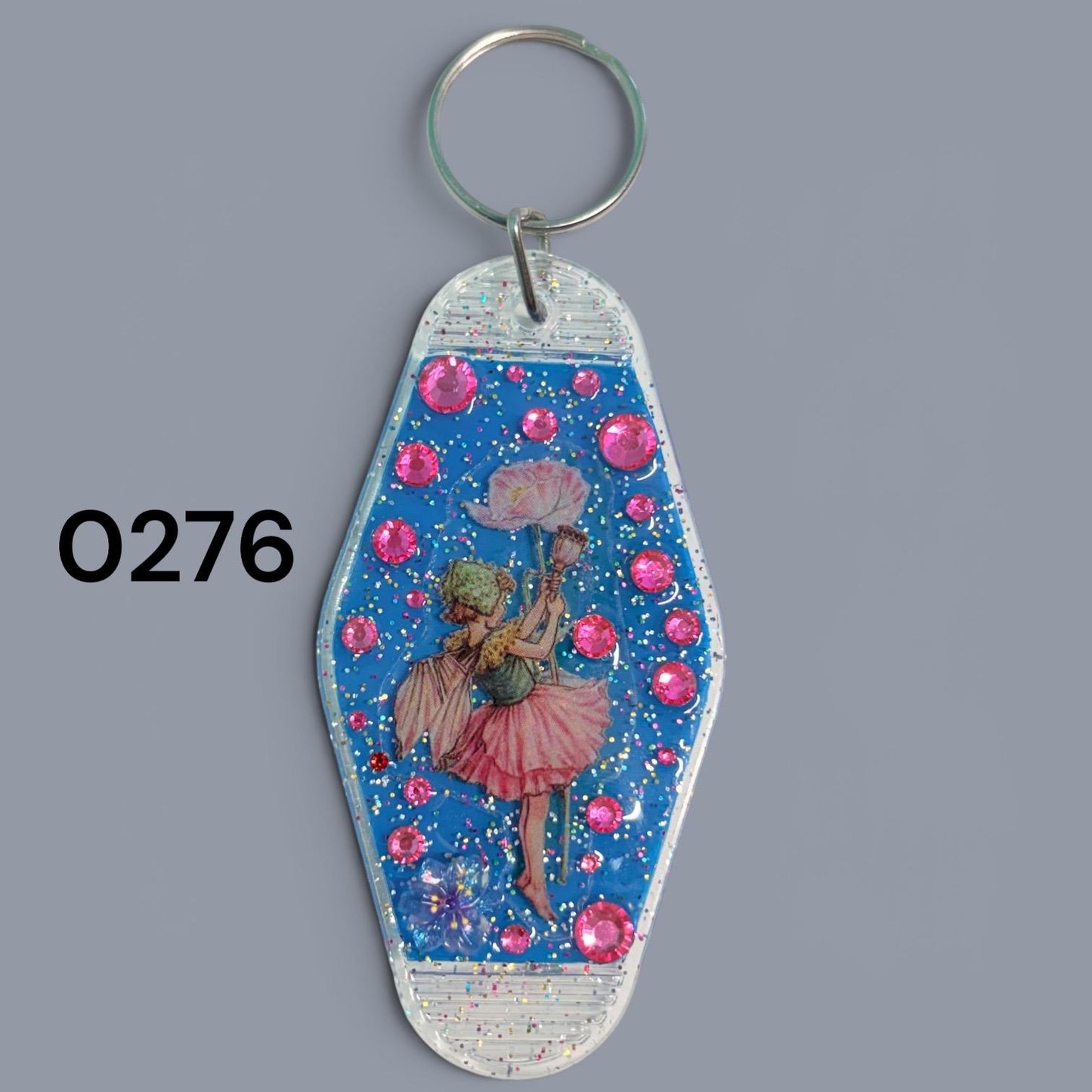 Whimsical Fairy Vintage style Hotel Motel Keychain