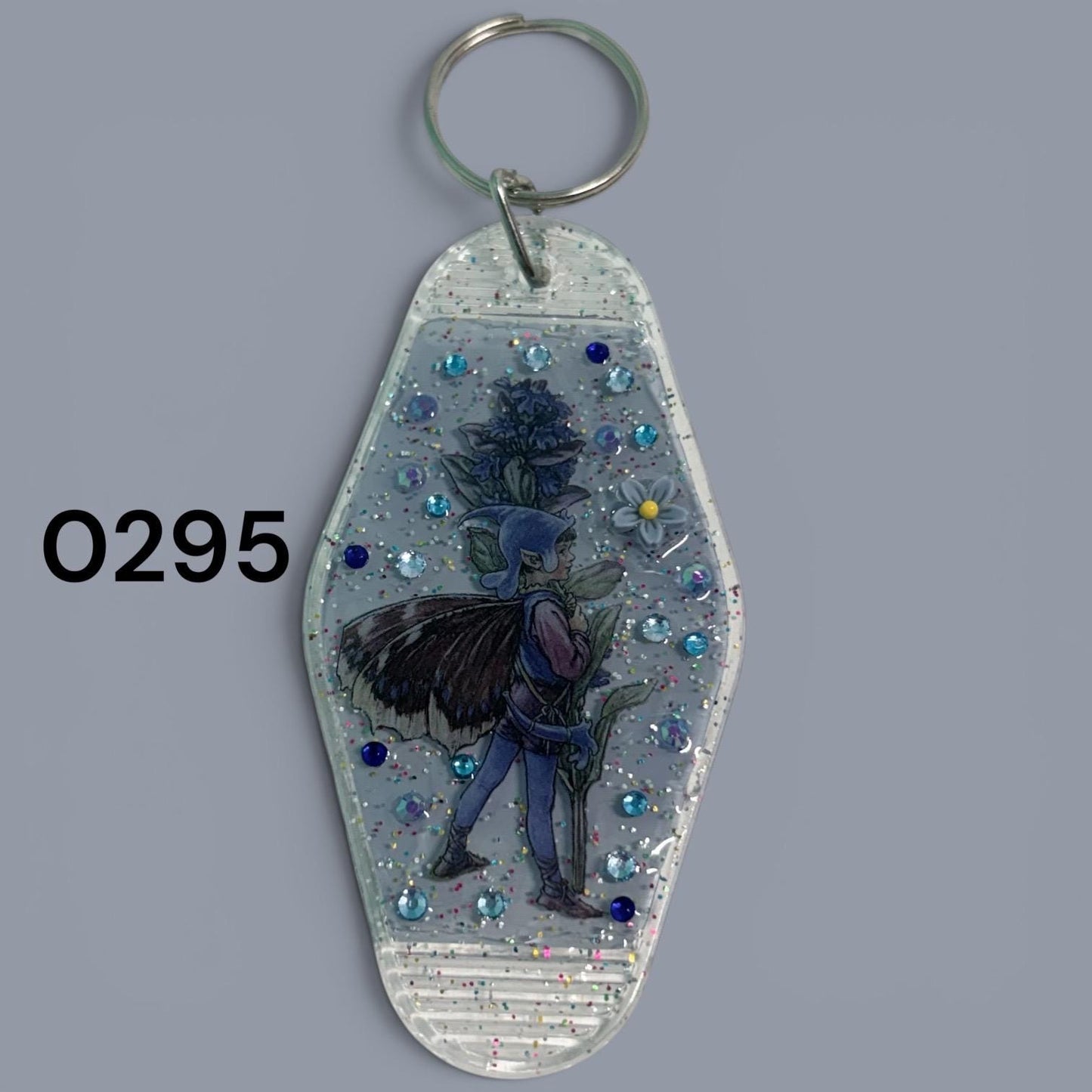 Whimsical Fairy Vintage style Hotel Motel Keychain
