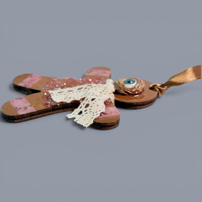 Hand-Painted One-Eyed Gingerbread Man Ornament