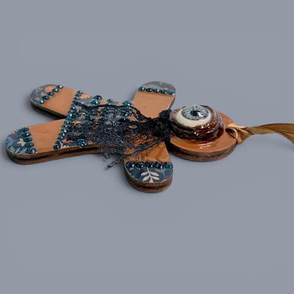 Hand-Painted One-Eyed Gingerbread Man Ornament