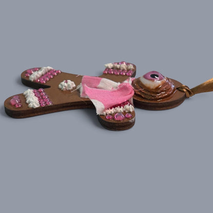 Hand-Painted One-Eyed Gingerbread Man Ornament | Whimsical Folk Art Christmas Decoration