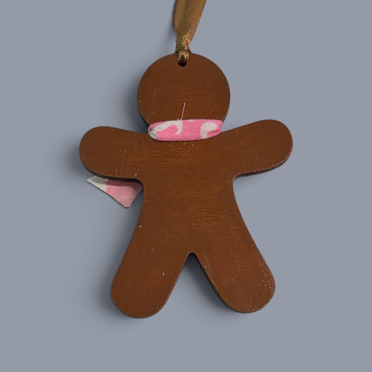 Hand-Painted One-Eyed Gingerbread Man Ornament | Whimsical Folk Art Christmas Decoration
