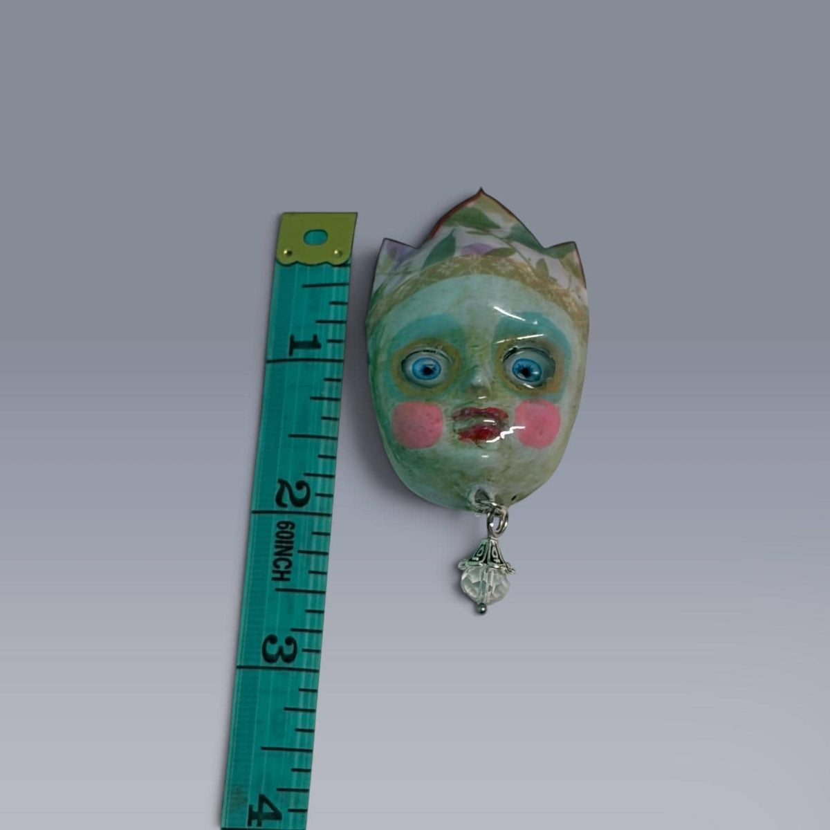 Handpainted Monster Fridge Magnet: Crowned Creepling Fae Goblin