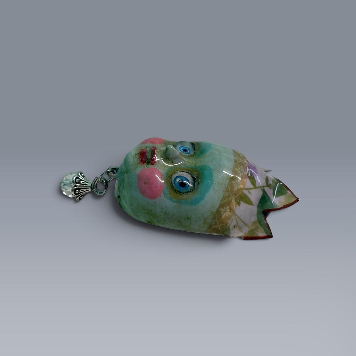 Handpainted Monster Fridge Magnet: Crowned Creepling Fae Goblin