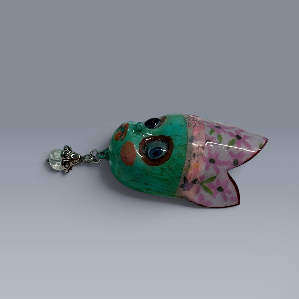 Handpainted Monster Fridge Magnet: Crowned Creepling Fae Goblin