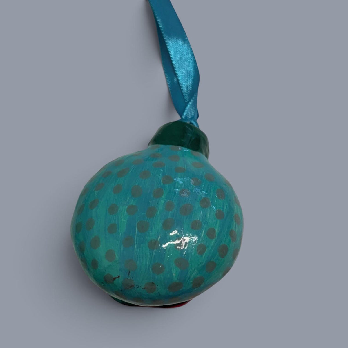 Whimsical Quirky Funny Face Artisan Ornament Handmade Clay