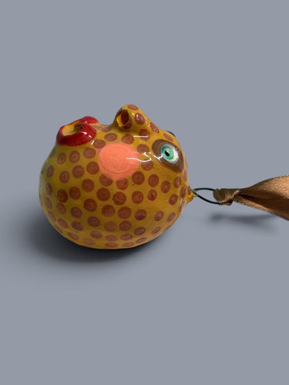 Quirky Rotten Eggie, Handmade Face Egg Ornament – Funny Clay Hanging Decoration, Easter, Mardi Gras