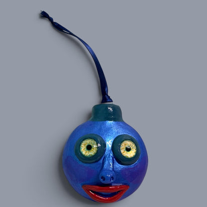 Whimsical Quirky Face Ornament Handmade Clay