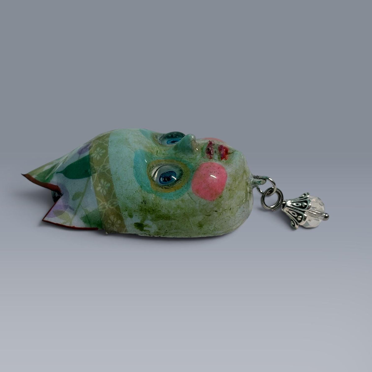 Handpainted Monster Fridge Magnet: Crowned Creepling Fae Goblin