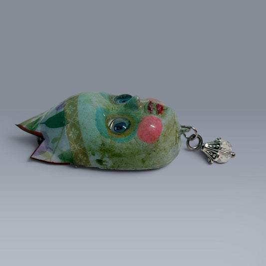 Handpainted Monster Fridge Magnet: Crowned Creepling Fae Goblin