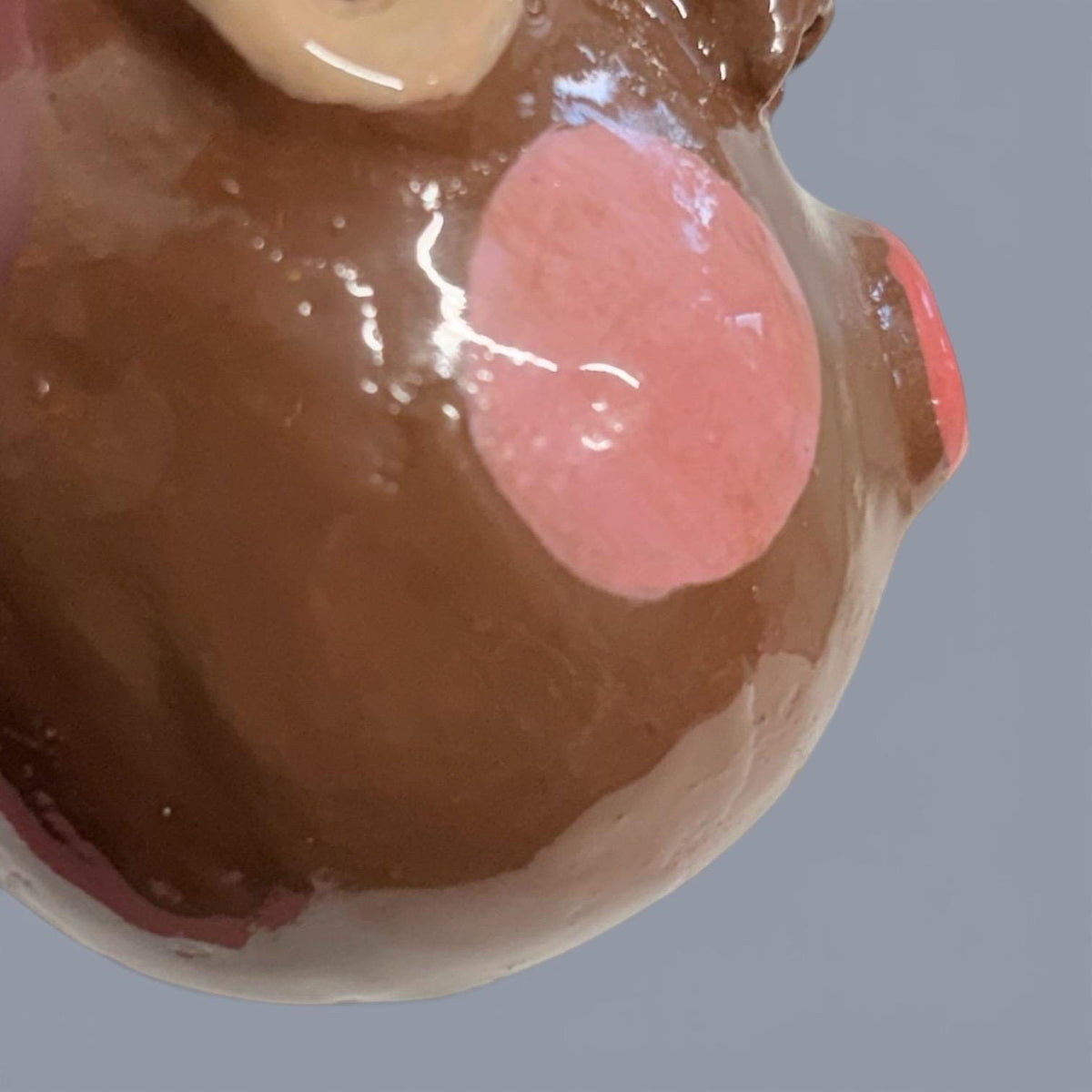 Quirky Rotten Eggie, Handmade Face Egg Ornament – Funny Clay Hanging Decoration, Easter, Mardi Gras