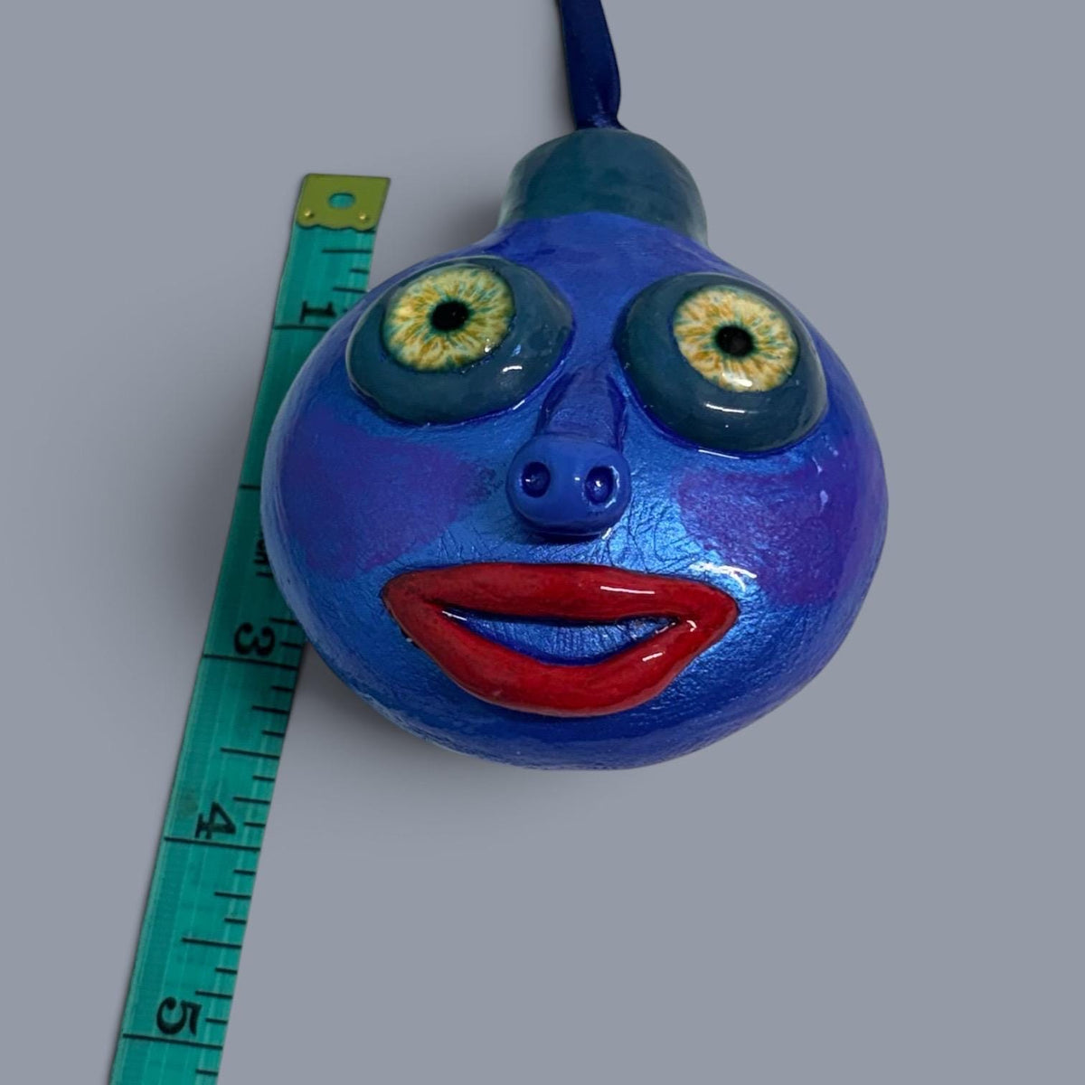 Whimsical Quirky Face Ornament Handmade Clay