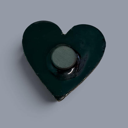 Handmade Creepling Two-Eyed Heart Magnet: Quirky Sculpture, Hand Painted, 2" Collectible